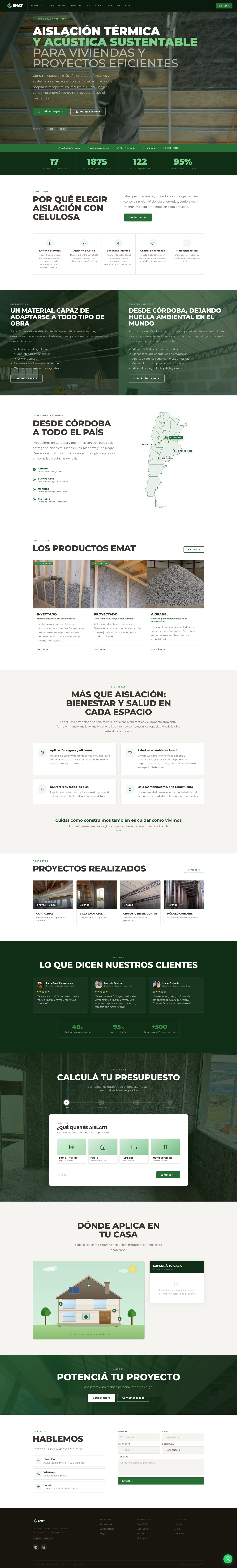 Sitio web de EMAT - Aislación térmica y acústica sustentable